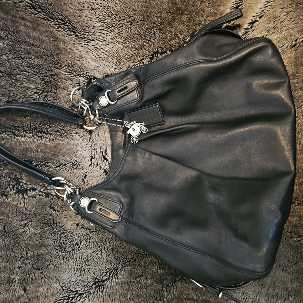 Coach Black Leather Women's Bag